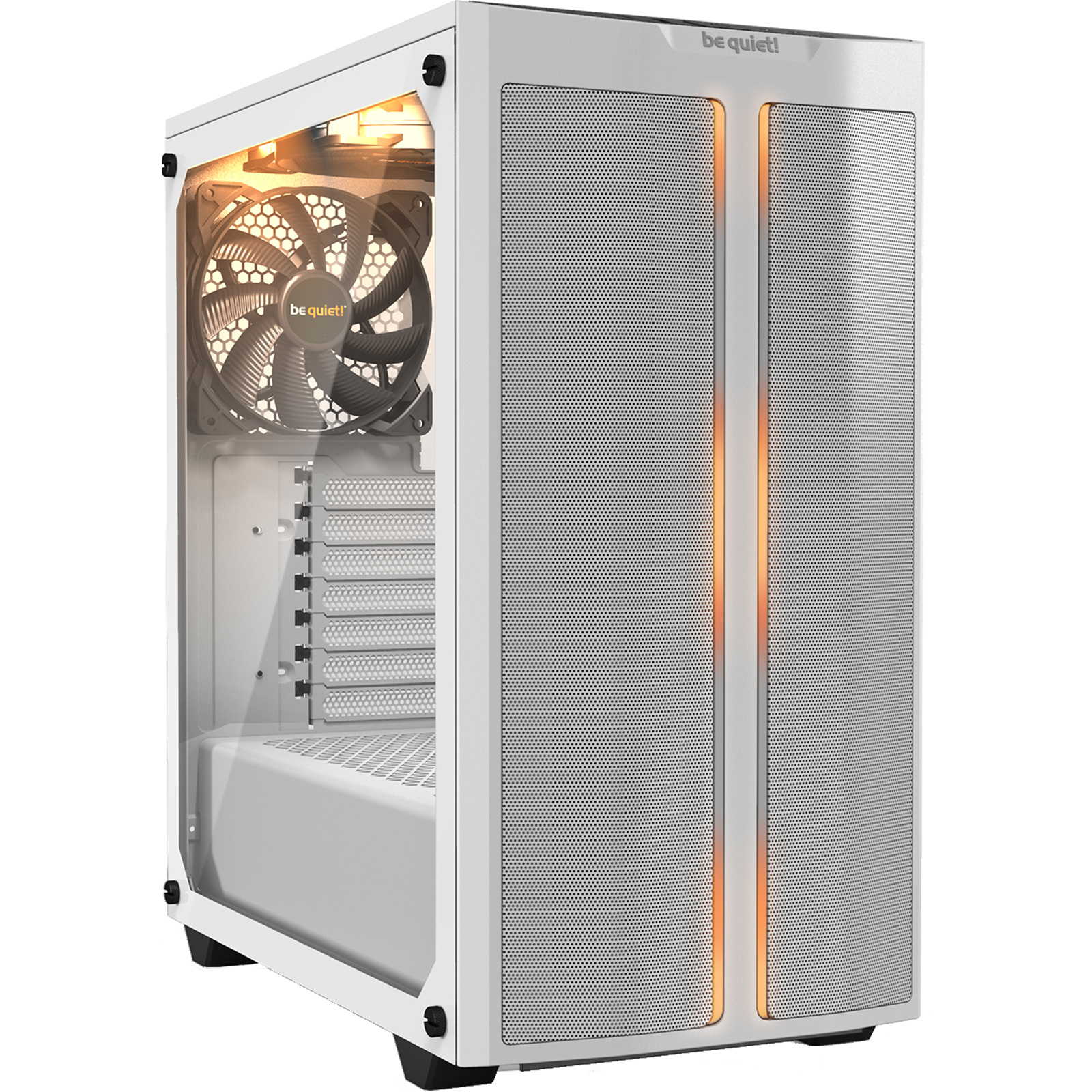 Be Quiet Pure Base 500DX RGB White Mid Tower Case Tempered Glass, CPU Cooler Supports Upto 190mm,   