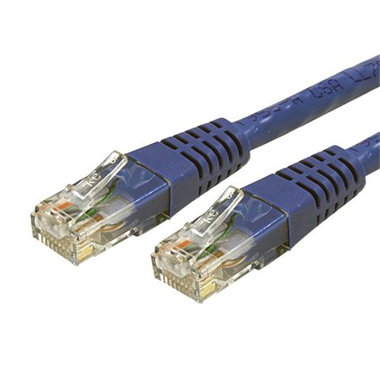 StarTech C6PATCH1BL 30cm CAT6 Ethernet Cable - Blue CAT 6 Gigabit Ethernet Wire -650MHz 100W PoE++  