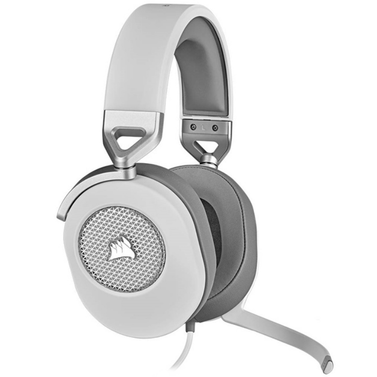 CORSAIR HS65 SURROUND GAMING HEADSET - WHITE