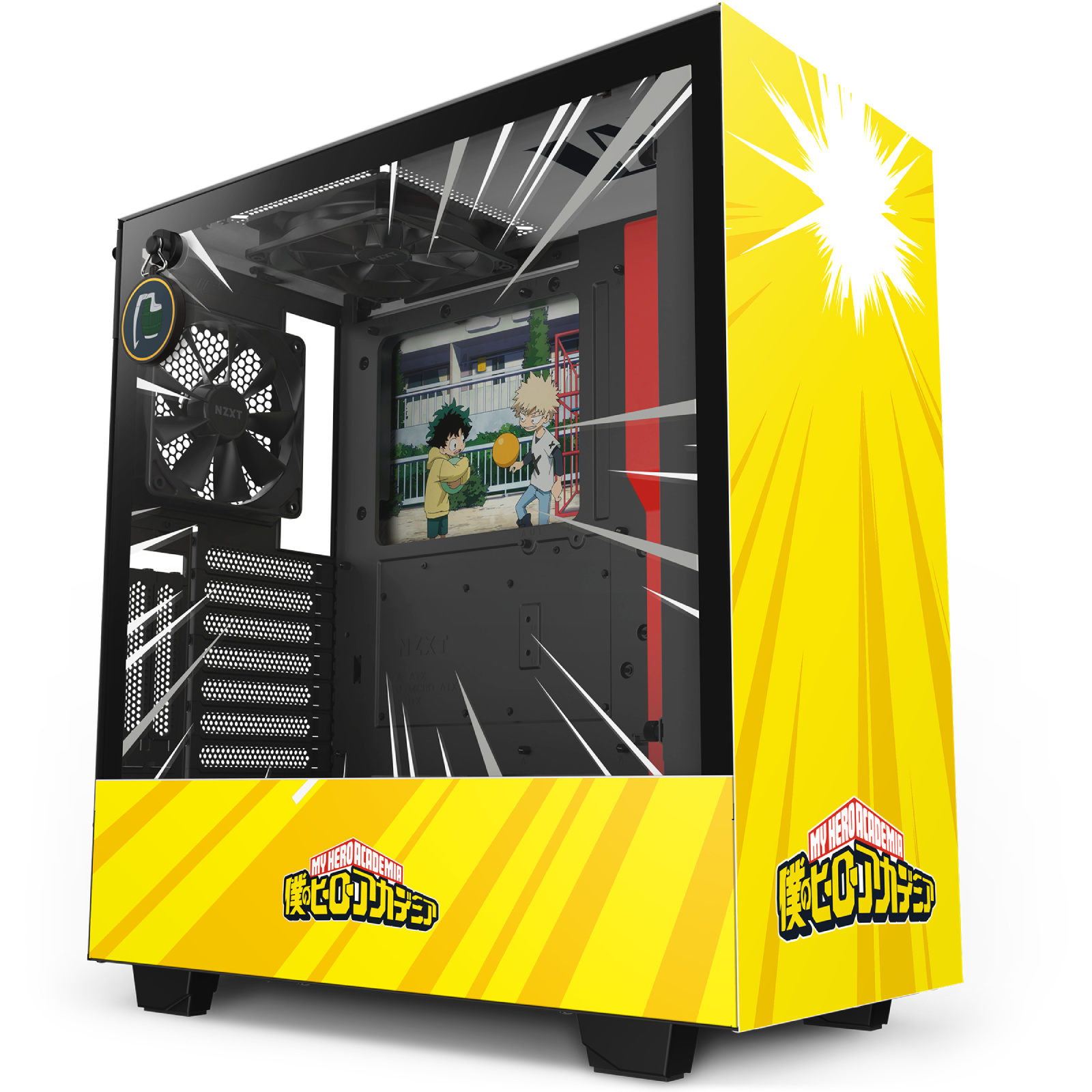 NZXT CRFT My Hero Academia - Rivals Limited Edition H510i Mid Tower CPU Cooler up to 165mm GPU Supports Upto 381mm 280mm Radiator Supported 7+2 (Vertical) X PCI Slots Front 1X USB 3.01XType C  HD Audio NO PSU