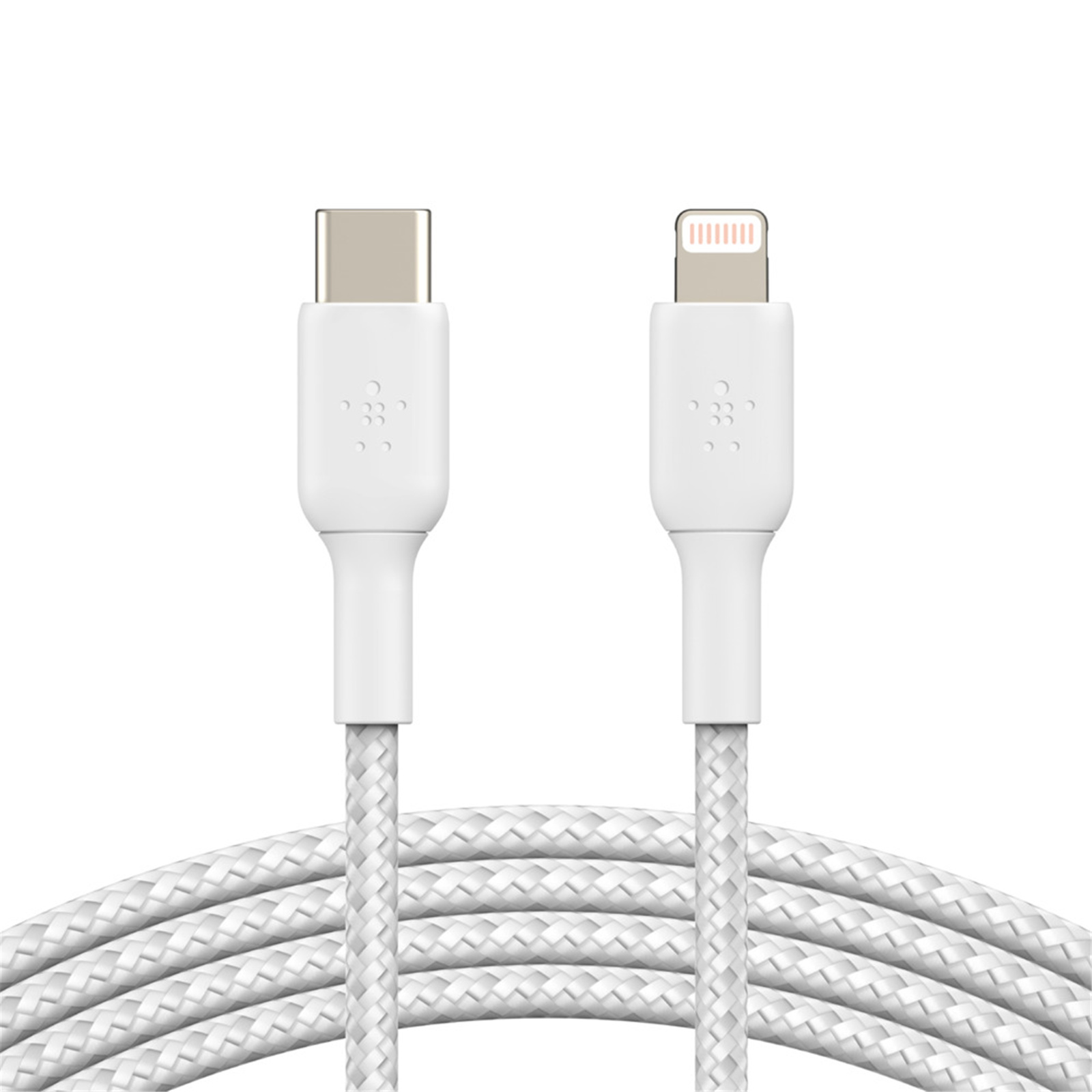 Belkin BoostCharge USB-C to  Lightning Braided  Cable 2M  - White                                   