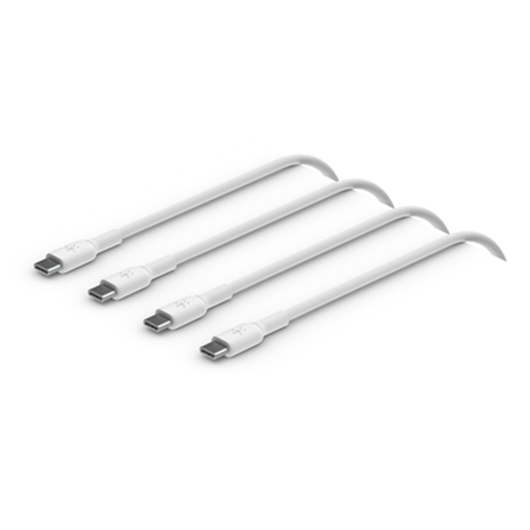BSTCHRG #USBC-USBC CBL 1M PVC WHT 2 PCK#