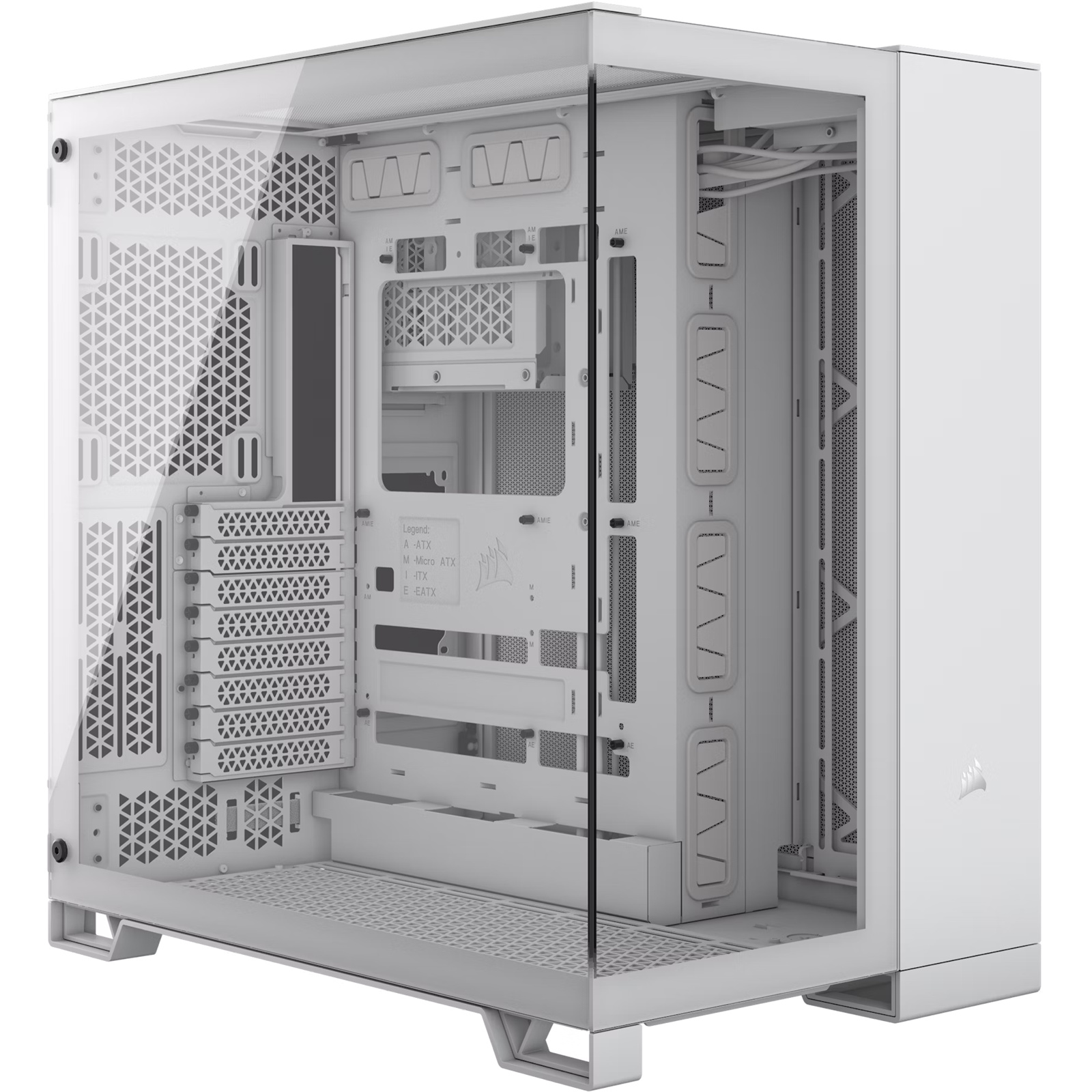 Corsair 6500X White ATX  Gaming Case Tempered Glass CPU Cooler Support Upto 190mm GPU Support Upto 400mm 8+3 (Vertical) PCI 360mm Radiator Supported - Front: 1x Type C 4x USB HD Audio.