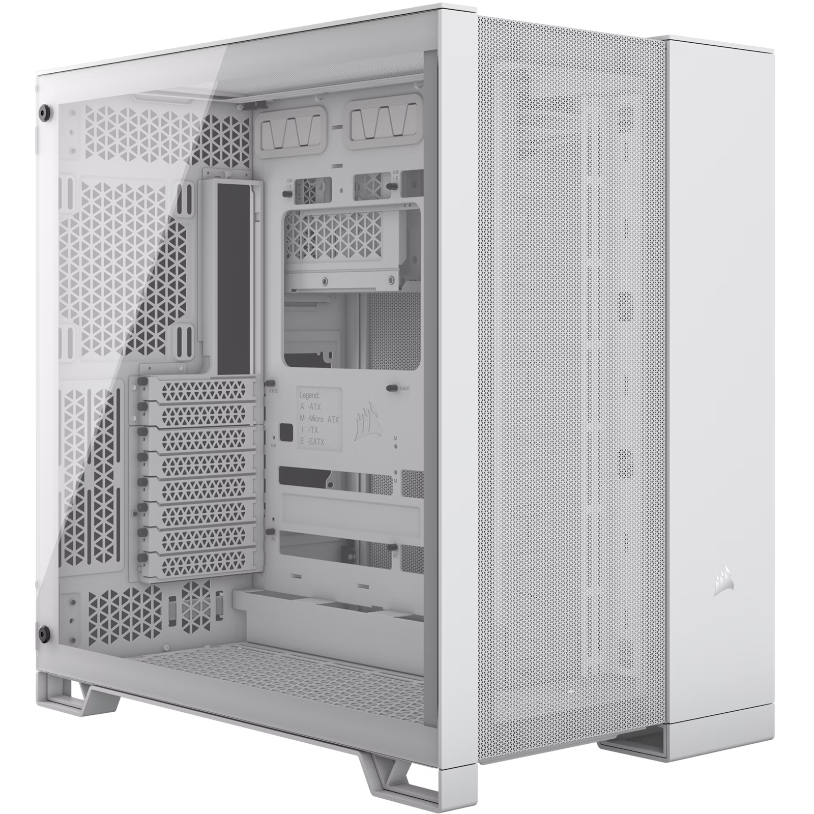 Corsair 6500D Airflow White ATX  Gaming Case Tempered Glass CPU Cooler Support Upto 190mm GPU Support Upto 400mm 8+3 (Vertical) PCI 360mm Radiator Supported - Front: 1x Type C 4x USB HD Audio.