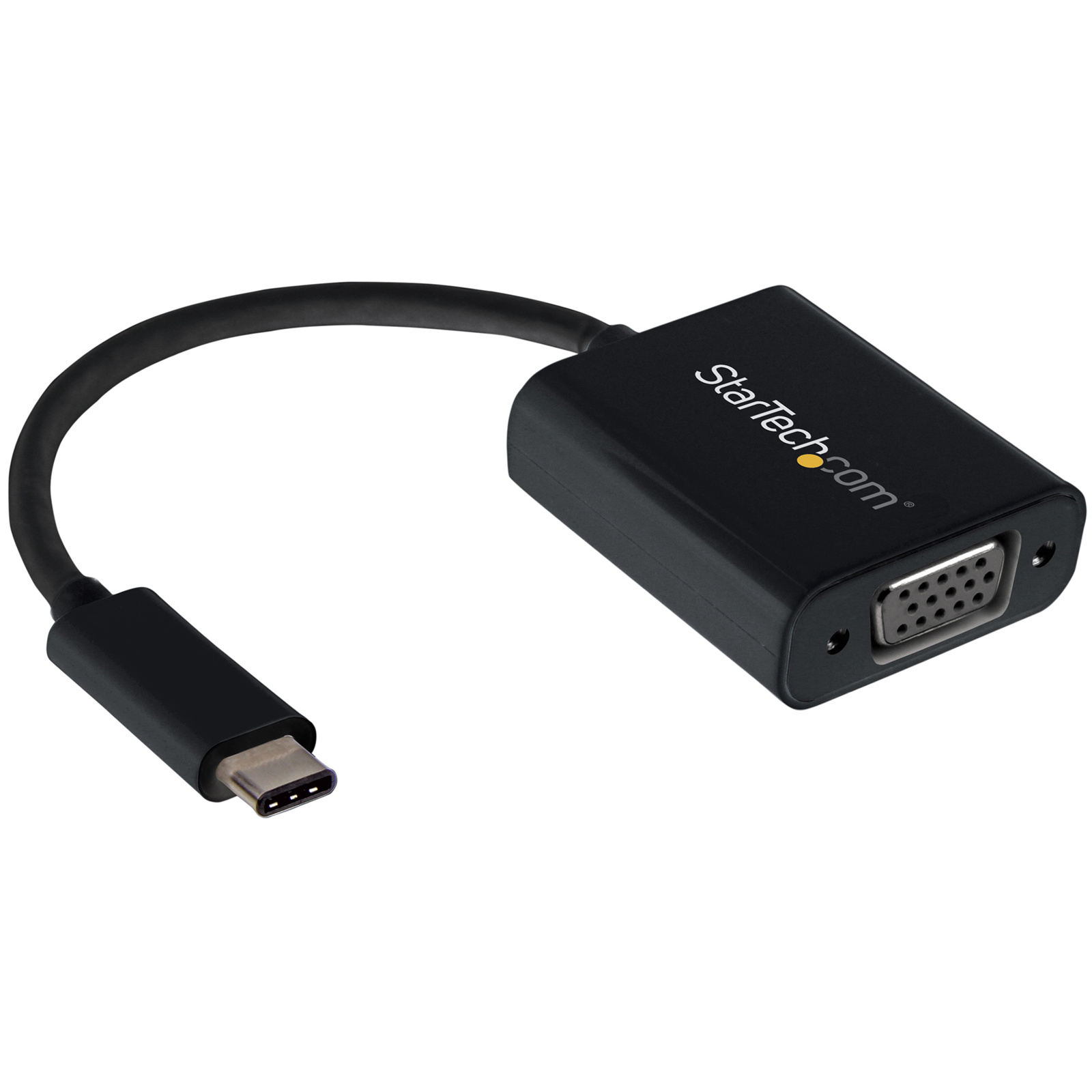 StarTech USB-C to VGA Adapter - Black - 1080p - Video Converter For Your MacBook Pro - USB-C to VGA 