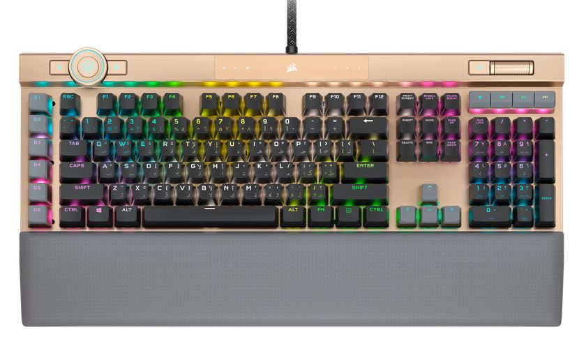 CORSAIR K100 RGB OPTICAL-MECHANICAL GAMING KEYBOARD - MIDNIGHT GOLD