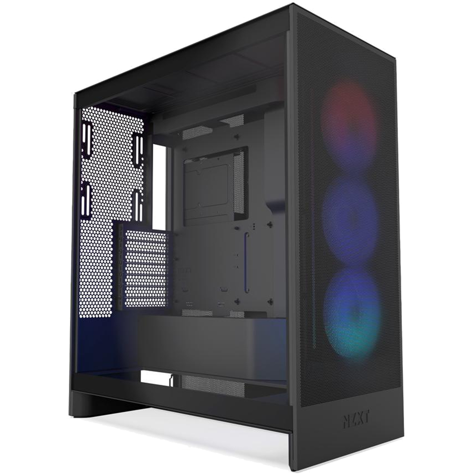 NZXT H7 Flow RGB Black Mid-Tower Case - Tempered Glass - 3x ARGB Fan Pre-installed CPU Cooler Support Upto 185mm GPU Support Upto 400mm 7x PCI Slot 360mm Radiator Supported Front I/O: 2x USB 3.2 1x Type C HD Audio