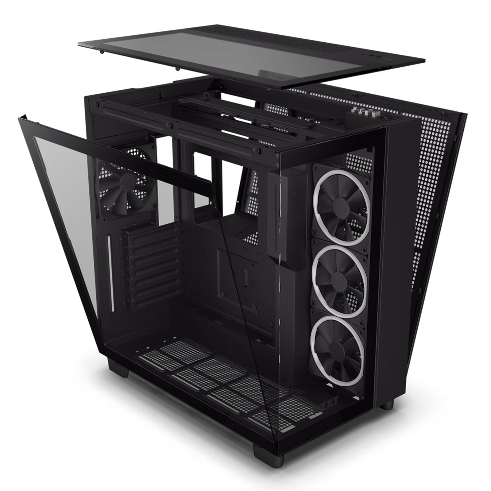 NZXT H9 Elite Edition ATX MidTower Gaming Case Tempered Glass Black 3x A-RGB Fan and Controller Pre-installed CPU Cooler Support Upto 165mm GPU Support Upto 435mm 360mm Radiator Supported 7XPCI Slot Front I/O: 2X USB 1XType C 1XHD Audio.