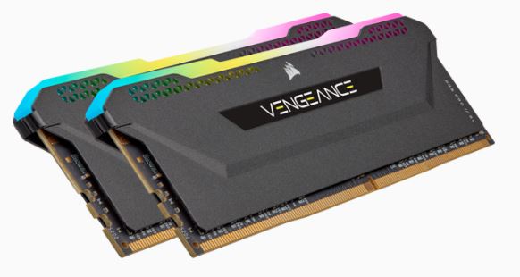 CORSAIR VENGEANCE RGB PRO SL 32GB (2x16GB) DDR4 DRAM 3200MHZ C16 MEMORY KIT -  BLACK