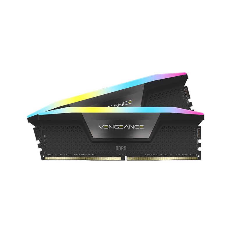 CORSAIR VENGEANCE RGB 32GB (2x16GB) DDR5 7200 CL34-44-44-96 1.45V OC PMIC Intel XMP Memory - Black