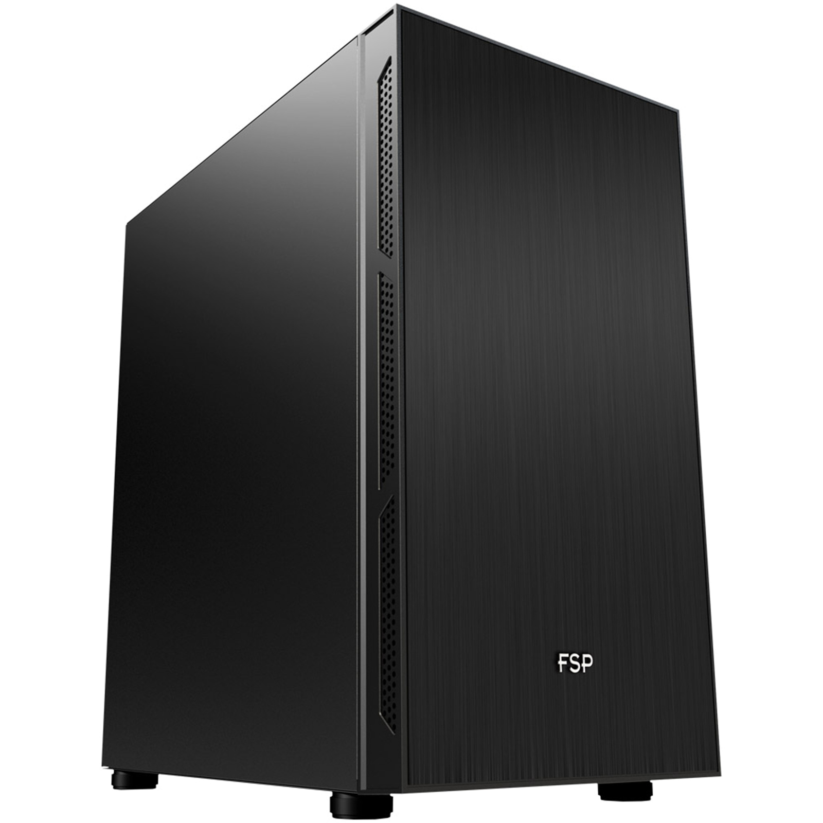FSP CST220 Silent Black mATX Mini Tower Case 3x120mm Fan Pre-installed  CPU Cooler Support Upto 160mm GPU Support Upto 260mm 4x PCI Slot 240mm Radiator Supported Front I/O: 2x USB 1x Type C HD Audio.