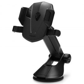 Spigen Windscreen/Dashboard Universal Premium Phone Car Mount Black, One-Tap Mounting, Compatible   