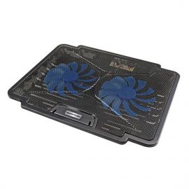 PROMATE Laptop Cooling Pad With      Silent Fan. Adjust height. 2 x high performance 140mm fans. USB powered. Black