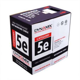 DYNAMIX 305M Cat5E Black UTP        STRANDED Cable Roll 100MHz, 24 AWGx4P, PVC Jacket Supplied in Pull Box