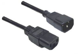 0.3M IEC Male to Female 10A SAA Approved Power Cord. (C14 to C13) 1.0mm