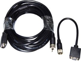 DYNAMIX 15M VGA Male/Male Cable     with Pull Ring. (350mm Pull Ring to VGA Adapter Cable Included.) Pull Ring Connector Diameter 19mm