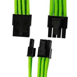 GGPC Braided Cable Graphics Card 6+2 Pin Power Extension Cable (8Pin, Green)(40cm)                  