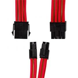GGPC Braided Cable CPU 4+4 Pin Power Extension Cable for Motherbaord (8Pin, Red)(40CM)              
