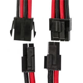 GGPC Braided Cable CPU 4+4 Pin Power Extension Cable for Motherbaord (8Pin, Red and Black)(40CM)    