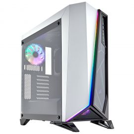 CORSAIR CARBIDE SERIES SPEC-OMEGA RGB MID-TOWER TEMPERED GLASS GAMING CASE - WHITE/BLACK