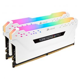 CORSAIR CMW16GX4M2A2666C16W DDR4, 2666MHZ 16GB 2 X 288 DIMM, UNBUFFERED, VENGEANCE RGB PRO WHITE HEAT SPREADER,RGB LED, 1.2V