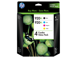HP 920XL High Yield 4-color Ink Cartridges Pack, CMYK, COMBO