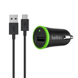 Belkin Universal Car  Charger (2.1A/12W) with USB-C to USB-A Cable
