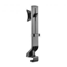 BRATECK 17-32' Monitor desk mount.  Sit/Stand workstation compatible. Max load 8Kgs. Supports VESA 75x75 & 100x100. Rotate, tilt and swivel. Colour: Black.