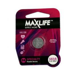 MAXLIFE CR1616 Lithium Button Cell  Battery. 1Pk.