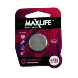 MAXLIFE BAT2450  CR2450 Lithium Button Cell  Battery. 1Pk.