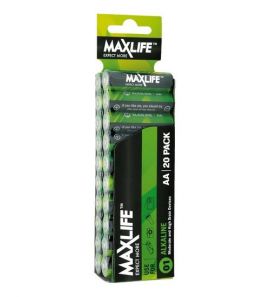 MAXLIFE AA Alkaline Battery 20 Pack