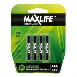 MAXLIFE AAA Alkaline Battery 4 Pack