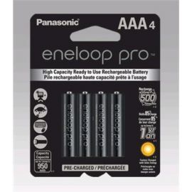 Panasonic BK-4HCCE/4BT Eneloop PRO AAA 4 Pack 950mAh   designed for high drain devices.