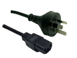 DYNAMIX C13 POWER CORD 1.8M NZ 3 Pin Plug to IEC Female Plug 10A, SAA Approved  A grade BLACK AU&NZ