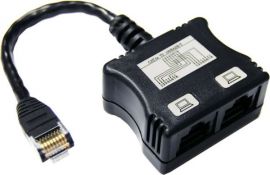 Dynamix DUAL ADAPTER RJ-45 (2x UTP data/data DEVICES) splitter with short cable