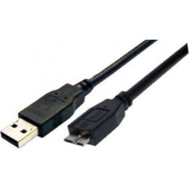 DYNAMIX 1M USB3.0 Type Micro B Male to Type A Male Connector. Colour Black