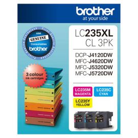 Brother LC235XLCL3PK 3x High Yield Colour Ink Cartridges