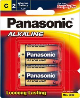 Panasonic Alkaline Batteries C 2 Pack