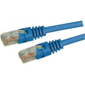 DYNAMIX 0.3M Cat5E Blue UTP Patch   Lead (T568A Specification) 350MHz Slimline Molding & Latch Down Plug