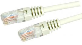 DYNAMIX 0.5M Cat5E White UTP Patch  Lead (T568A Specification) 350MHz Slimline Molding & Latch Down Plug