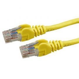 DYNAMIX 1.5M Cat6 Yellow UTP Patch Lead (T568A Specification) 550MHz Slimline Snagless Molding