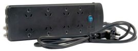 JACKSON 8-way Protected Power Board  with master switch &telephone and TV Line Protection 4x Spaced