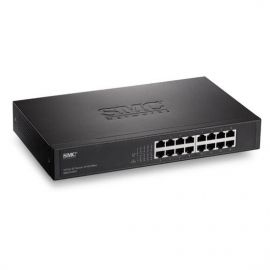 SMC 16 Port Fast Ethernet Unmanaged 10/100Mbps Switch. Rackmountable with internal power supply.