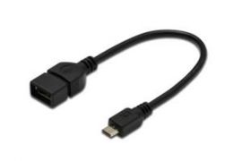 Digitus USB 2.0 Adapter Cable, OTG, type micro B - AM/F, 0.2M