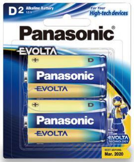 Panasonic Evolta Size D Batteries 2pack