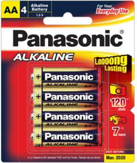 Panasonic Alkaline AA Batteries 4pack