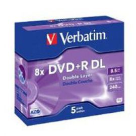 Verbatim DVD+R DL 8.5GB 5Pk Jewel Case 8x