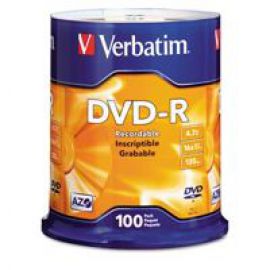 Verbatim DVD-R 4.7GB 100Pk Spindle 16x