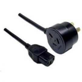 Dynamix C-POWERCT 2M 3 Pin TAPON Ended Plug to IEC    Female Connector 10A. SAA Approved Power Cord.