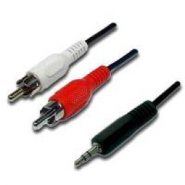 Dynamix STEREO CABLE 3.5MM PLUG TO 2X RCA Male  2M LENGTH